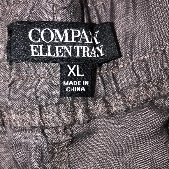 Company by Ellen Tracy XLarge grey linen shorts - Picture 3 of 4